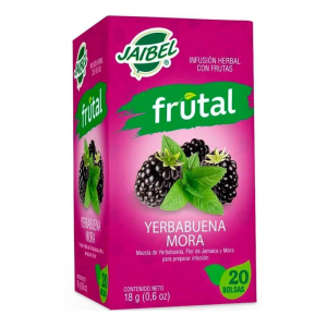 AROMATICA JAIBEL FRUTAL YERBABUENA MORA X 24 DISPLAY X 20 SOBRESX 18 GR (360 GRS)
