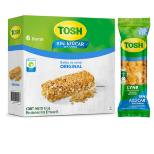 BARRAS CEREAL TOSH SIN AZUCAR ORIGINAL DISPLAY X 6 UND X 23 GR (138 GR)