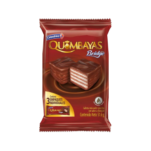 GALLETAS QUIMBAYA BRIDGE BOLSA X 3 UND X 51,6 GR