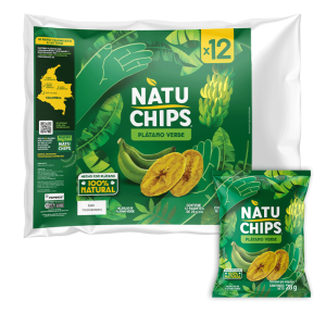 NATUCHIPS PLATANO VERDE X 12 UND X 38GRS (456 GRS)