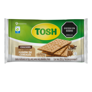 TOSH CRACKERS FUSION DE CEREALES X 229,5 GR