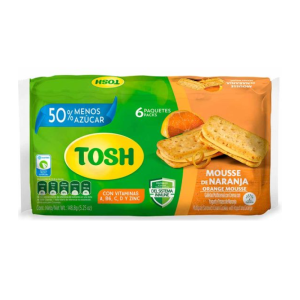 TOSH CREMADAS MOUSSE DE NARANJA X 148,8 GRS