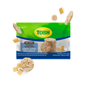 TOSH POP CHIPS MOZARELLA DISPLAY X 6 UND X 20 GR (120 GR)